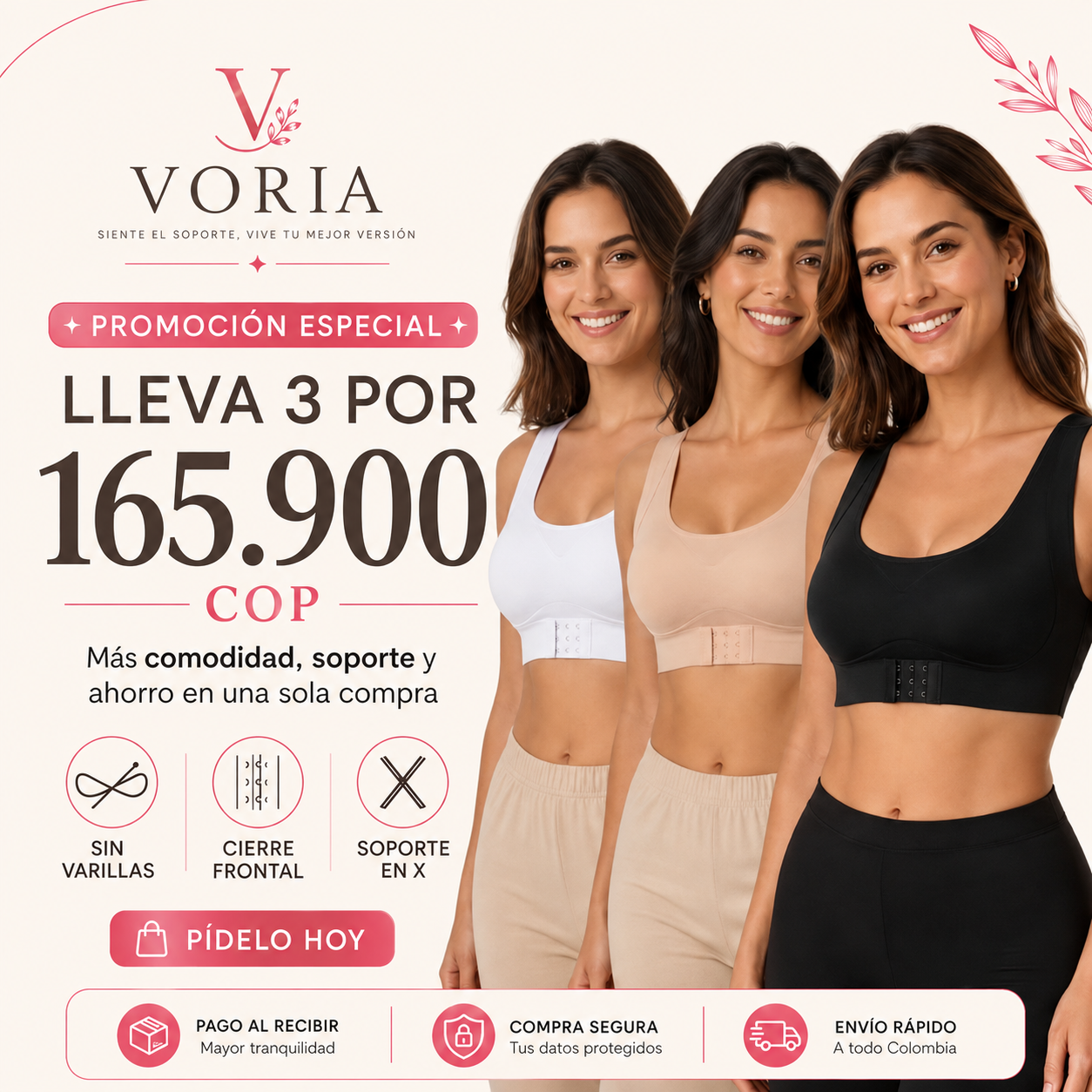 Brasier Corrector de Postura Sin Varillas – Levanta Busto y Máxima Comodidad