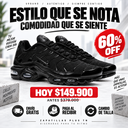 🔥 ZAPATILLAS PLUS TN — 60% OFF SOLO HOY